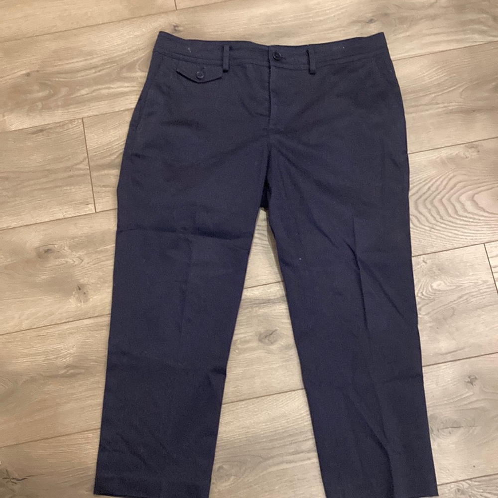 Lauren by Ralph Lauren navy blue cropped preppy pants size 12! Pair w/ cardigan